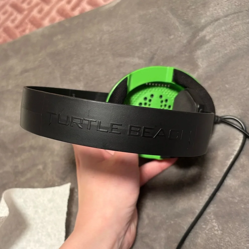Turtle Beach Reacon PlayStation Black and Green Wired Chat Gaming Headset